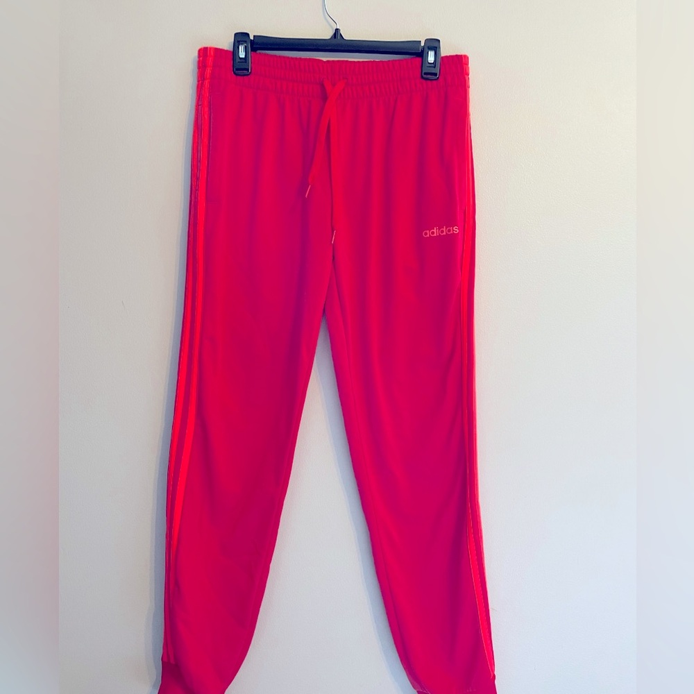 Adidas Three Stripes Joggers Gorpcore Streetwear Y2K Barbie Pink